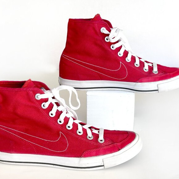 Nike High Top Canvas Unisex Basketball Cross Training Red Shoes Size M 7.5 W 9.5 - Picture 10 of 10